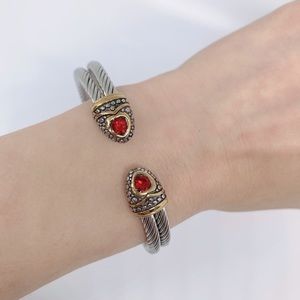 Stainless Steel Twist Bangle Unisex